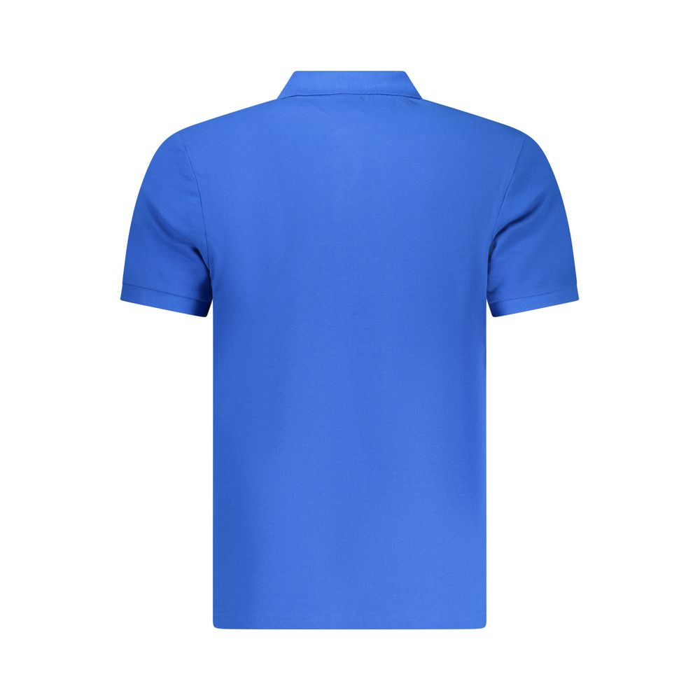 Blue Cotton Men's Polo Shirt