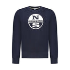 Blue Cotton Men Sweatshirt
