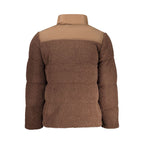 Marrone Poliestere Mens Jacket