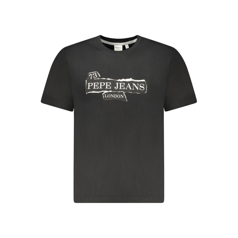 Black Cotton Men's T-Shirt
