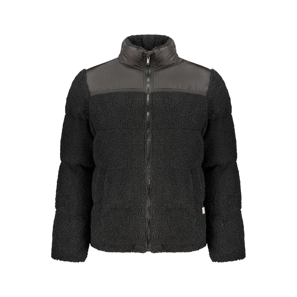 Black Polyester Men's Jacket
