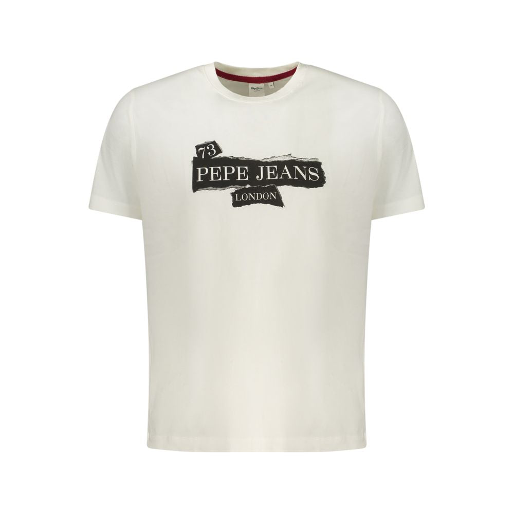 White Cotton Men T-Shirt