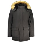 Black Polyester Mens Jacket