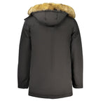 Black Polyester Mens Jacket