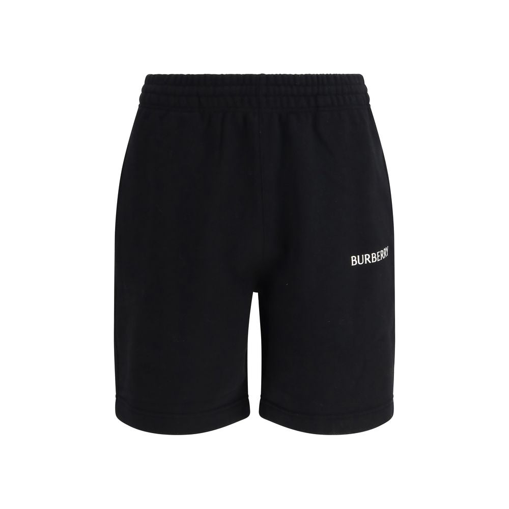 Black Cotton Bermuda Shorts