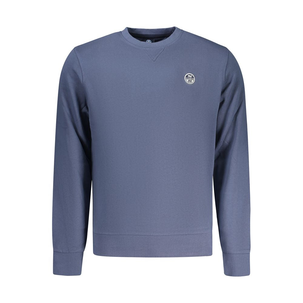 Blue Cotton Men Sweatshirt