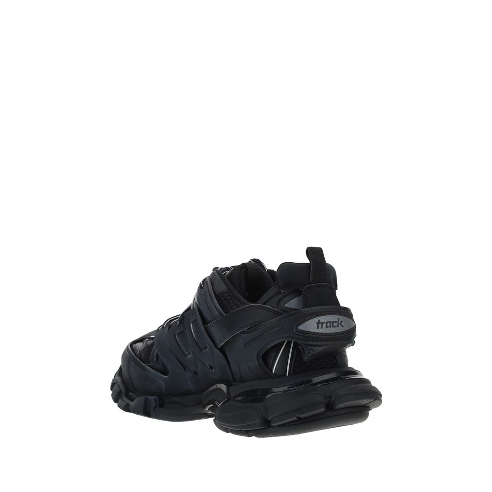 Black Polyethylene Athletic Sneakers