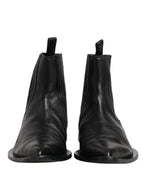 Black Chelsea Men Short Ankle Boots Shoes
