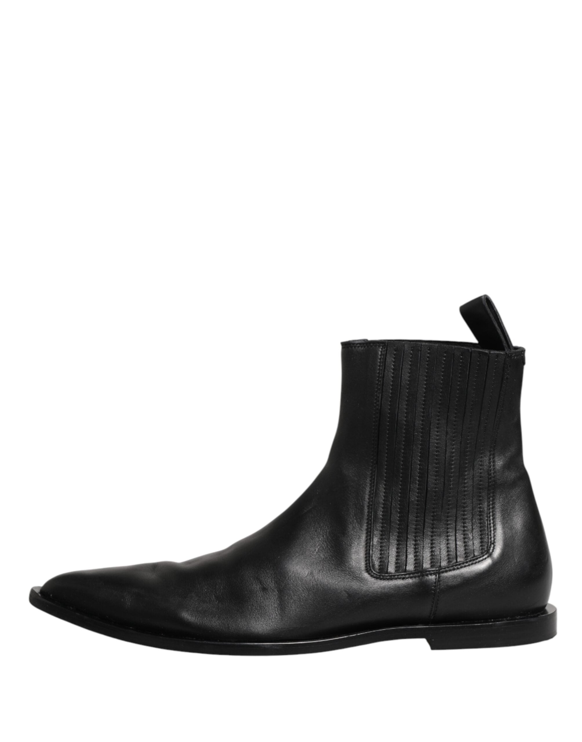 Black Chelsea Men Short Ankle Boots Shoes