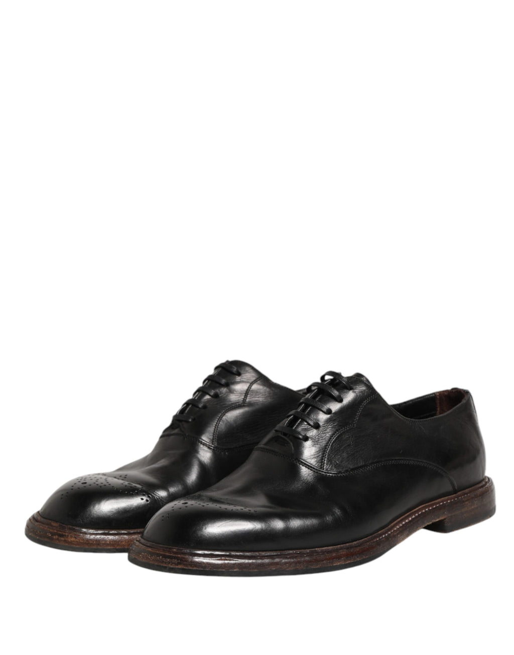 Black Calfskin Leather Oxford Dress Shoes