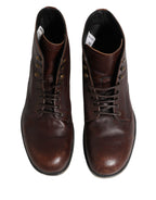 Brown Lace Up Short Ankle Boots Men Shoes