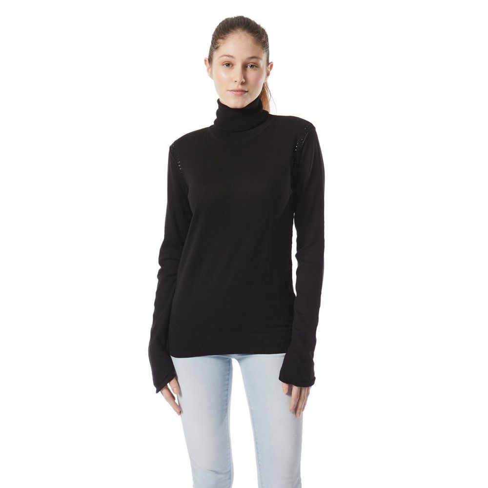 Black Cotton Turtleneck