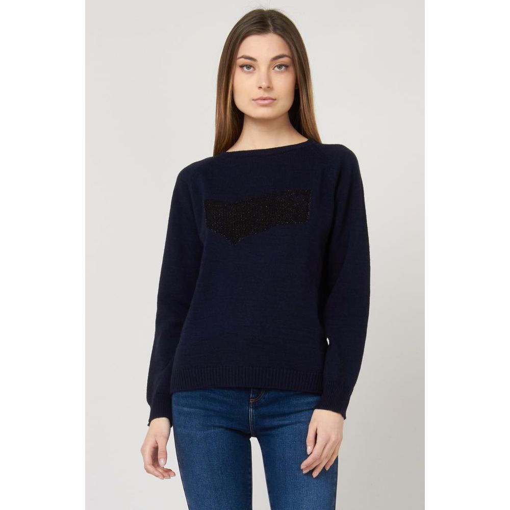 Blue Marabou Sweatshirt