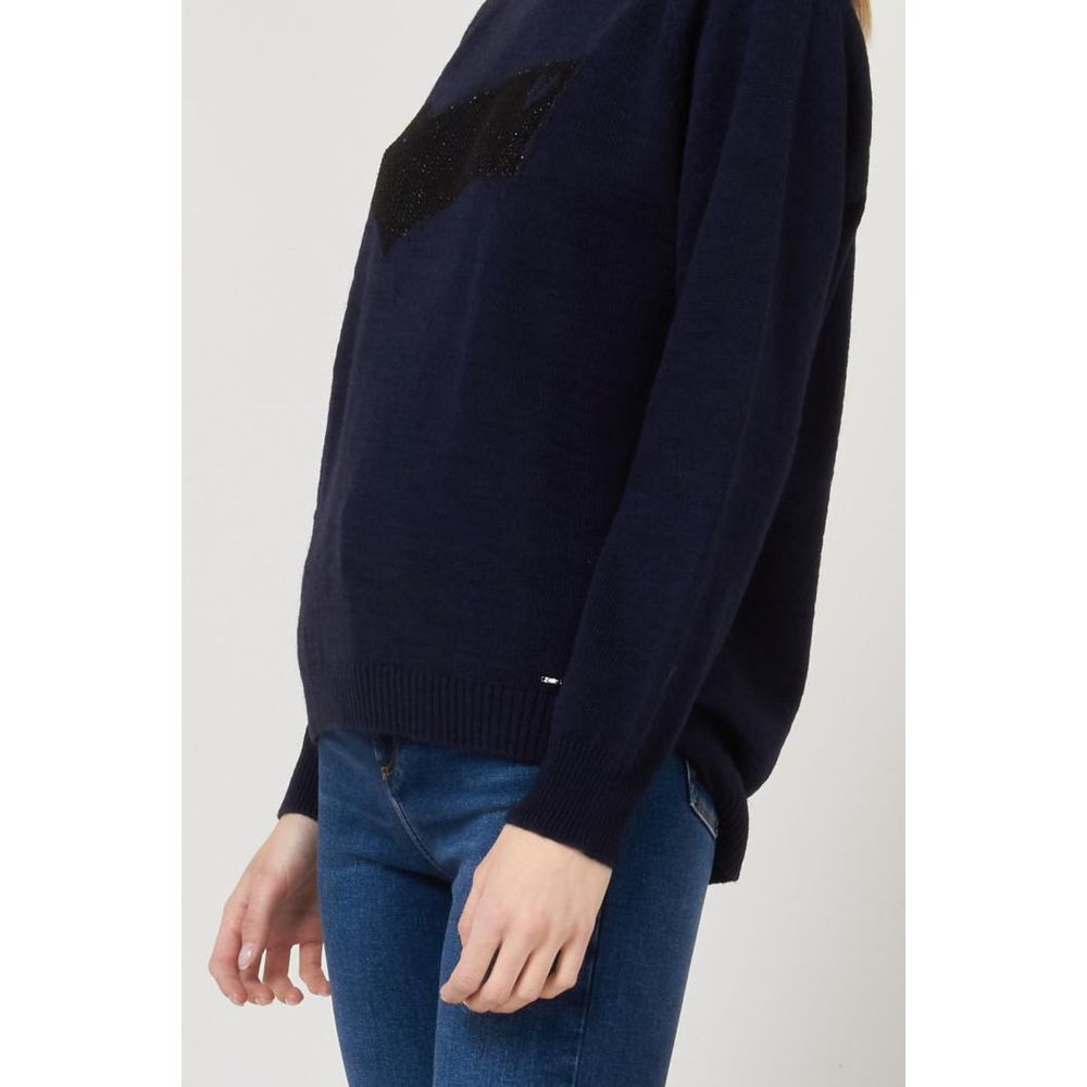 Blue Marabou Sweatshirt