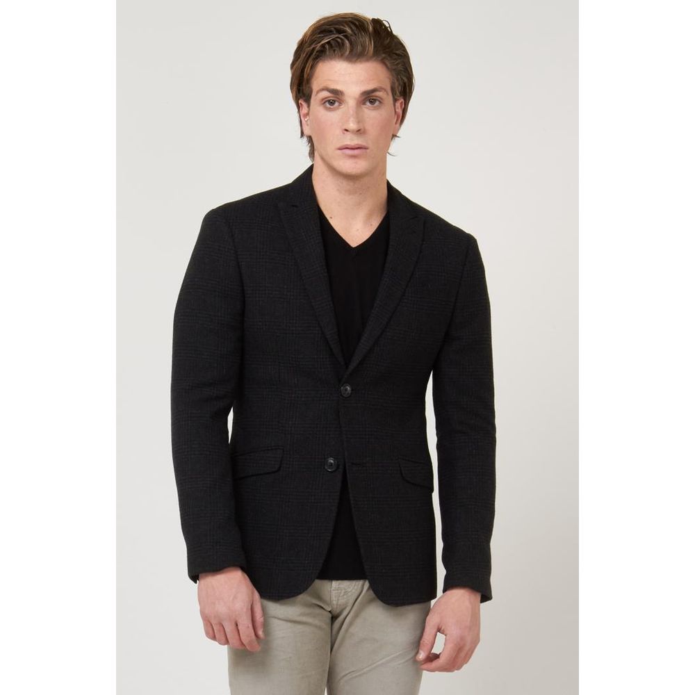 Black Polyester Blazer