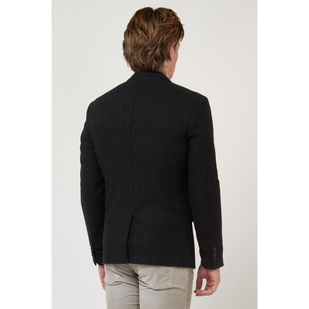 Black Polyester Blazer