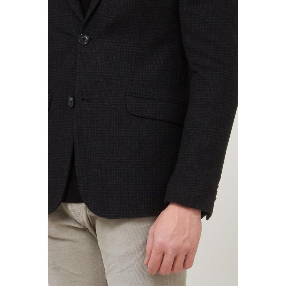 Black Polyester Blazer