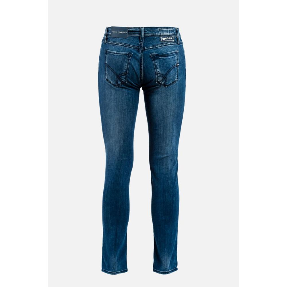 Blue Cotton Slim Fit Jeans