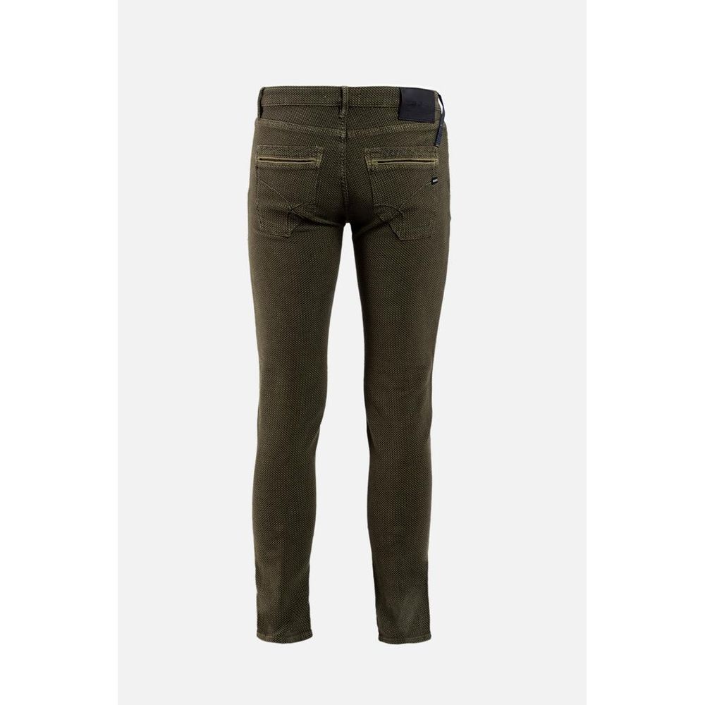 Brown Cotton Casual Pants