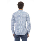 Blue Cotton Long Sleeve T-Shirt