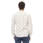 Beige Cotton Long Sleeve T-Shirt