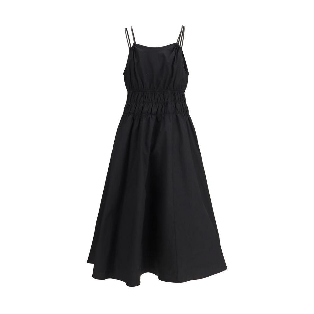 Black Cotton Casual Dress