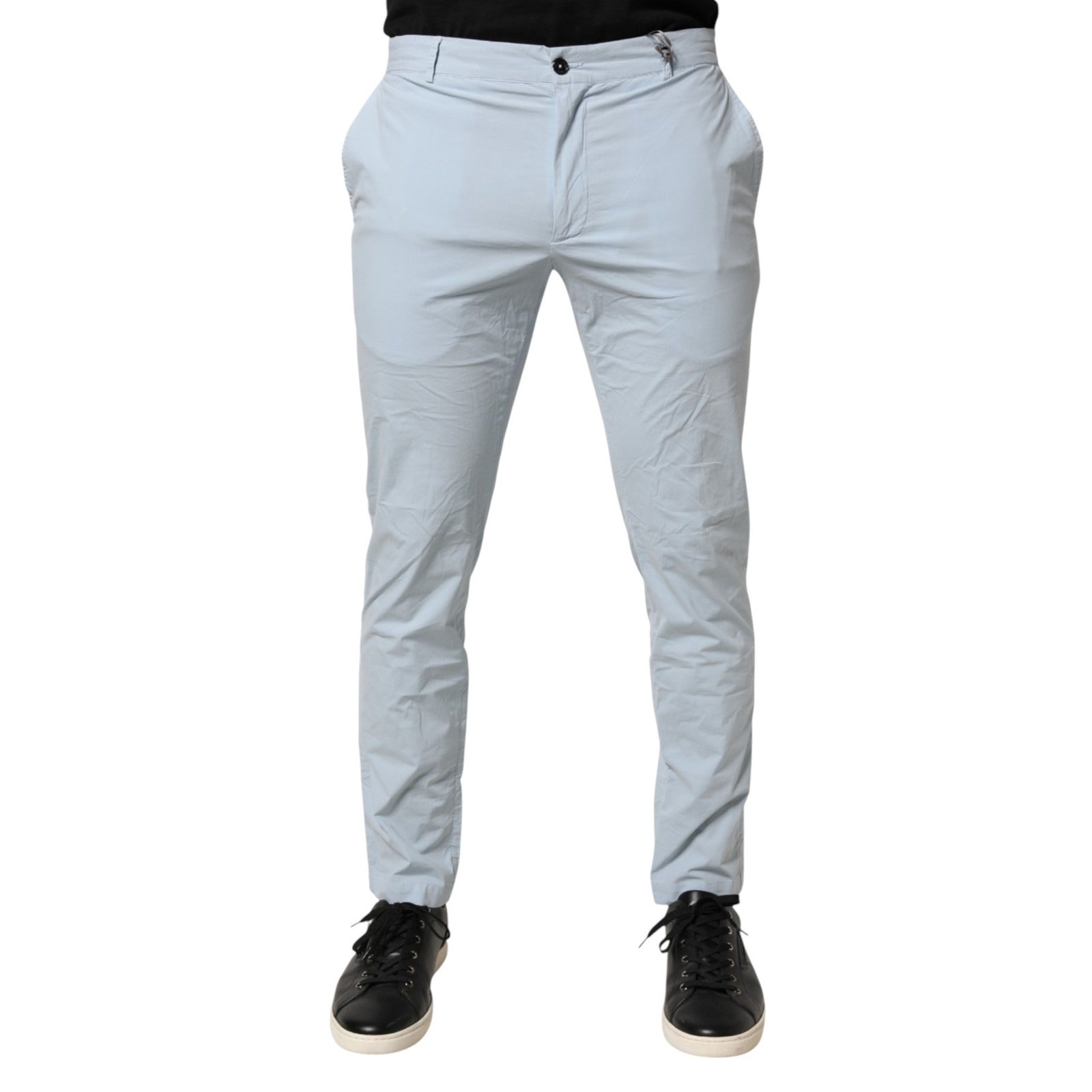 Light Blue Skinny Dress Trouser Pants