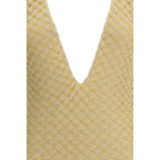 Gold Other Fibres One-Piece Swimsuit