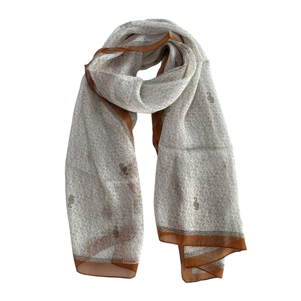 Brown Silk Women Scarf