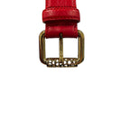Red Leather Women Belt