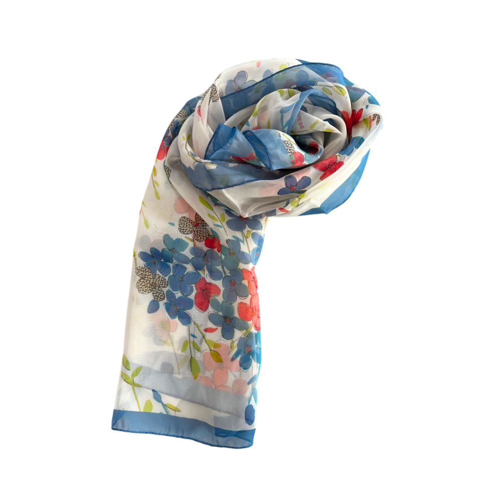 White Silk Women Scarf