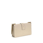 Beige Calf Leather Bos Taurus Shoulder Bag