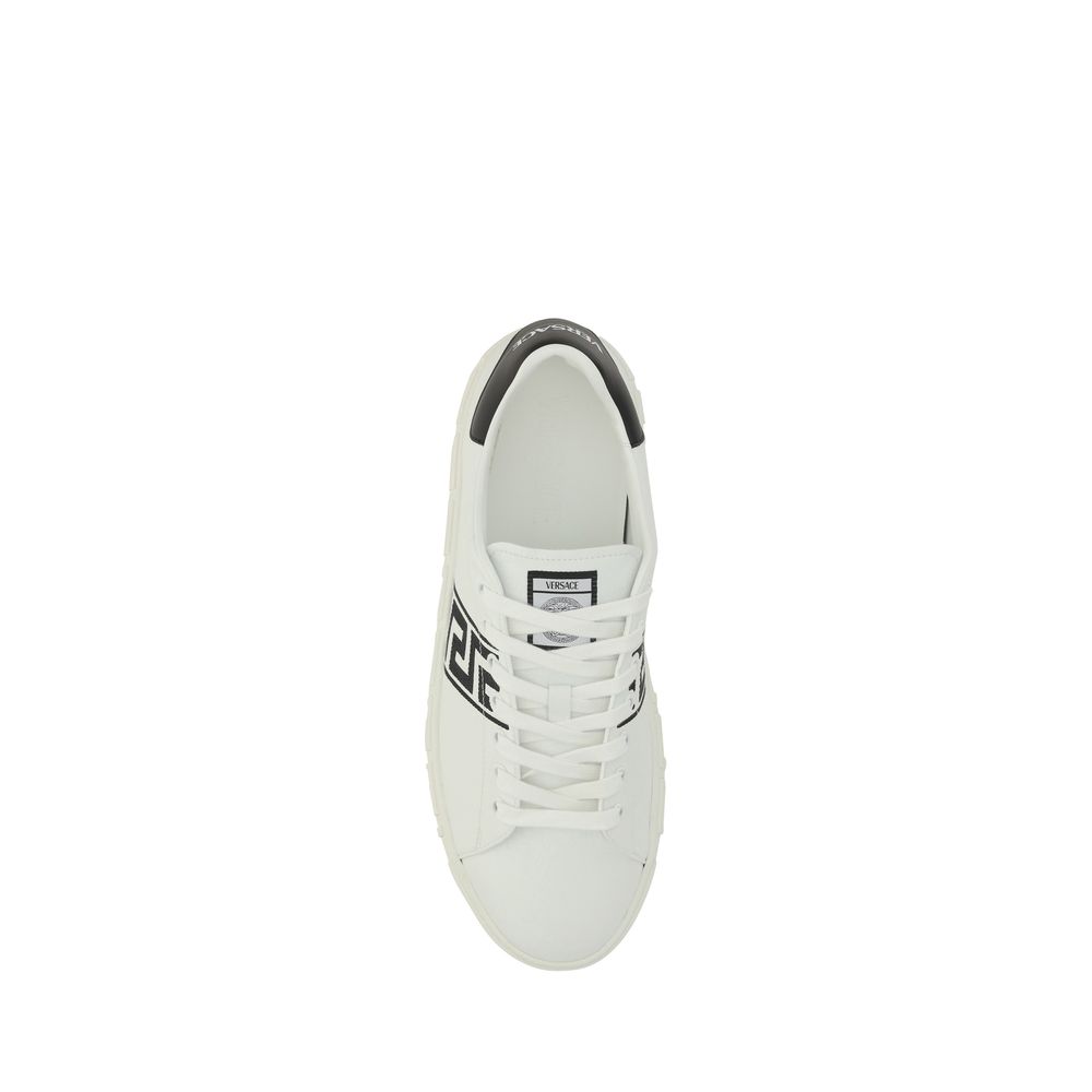 White Calf Leather Bos Taurus Low Top Sneakers