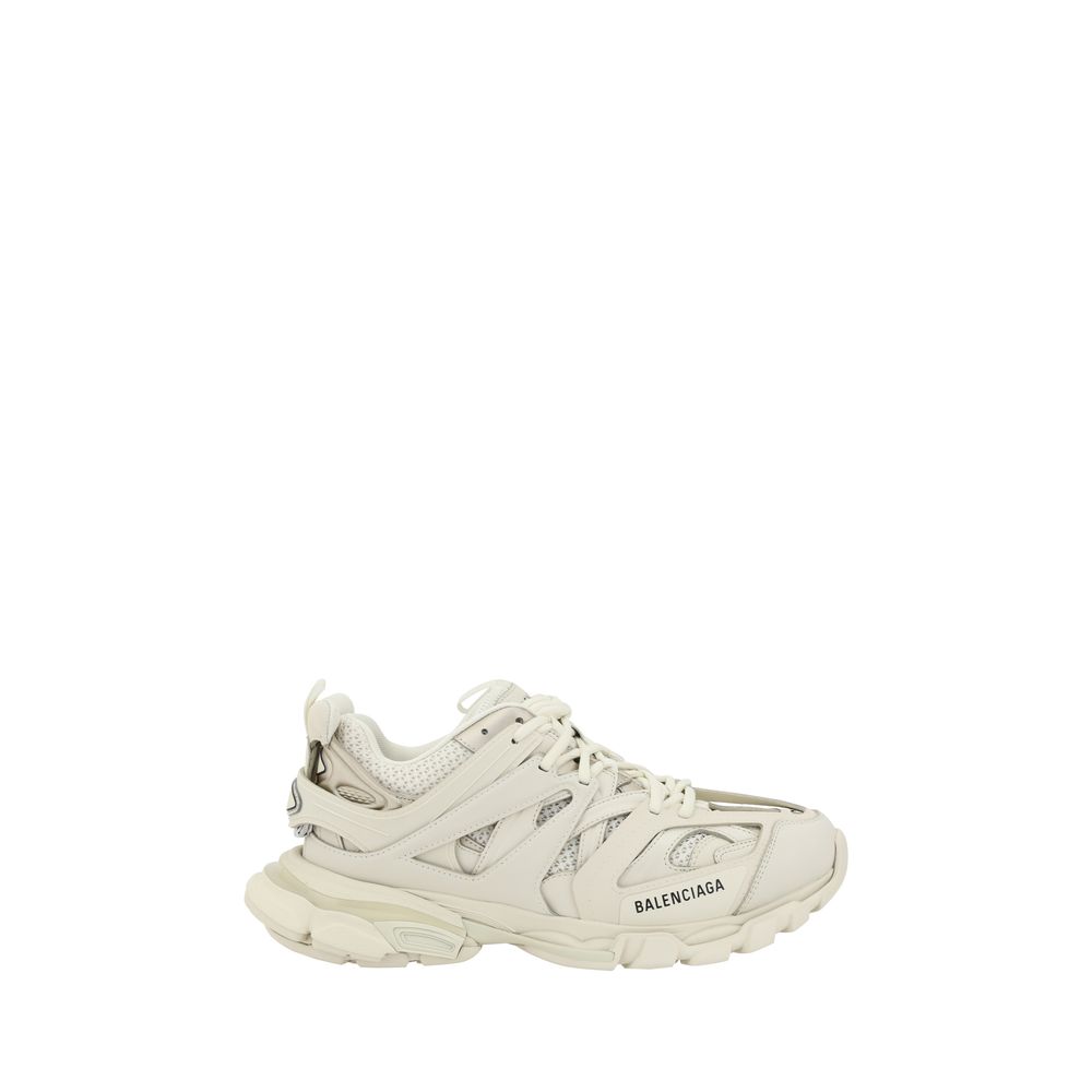 White Polyethylene Athletic Sneakers