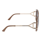 Brown Metal & Plastic Sunglasses