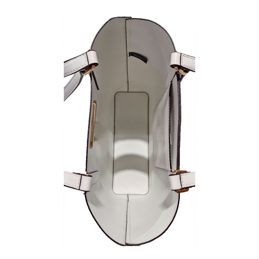 White Leather Tote Bag