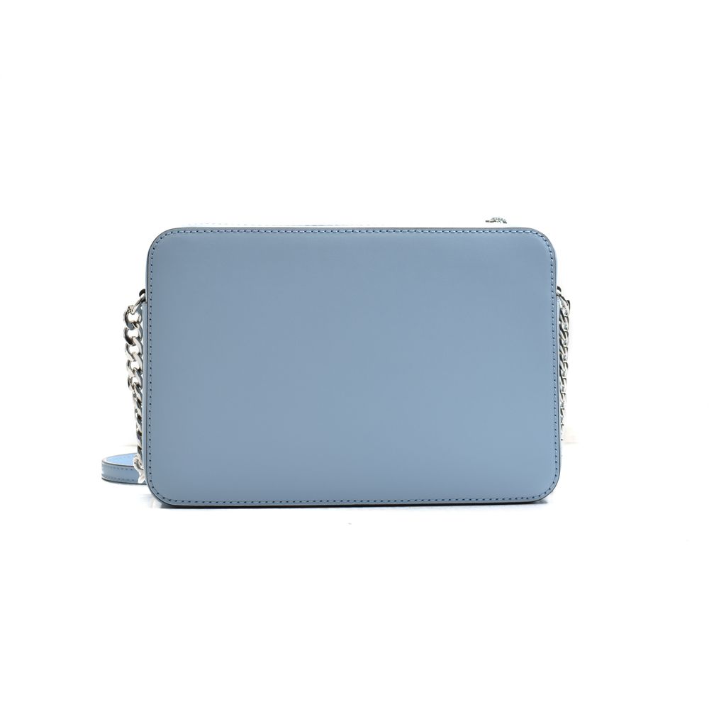 Blue Leather Crossbody Bag