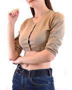 Brown Cotton Cardigan