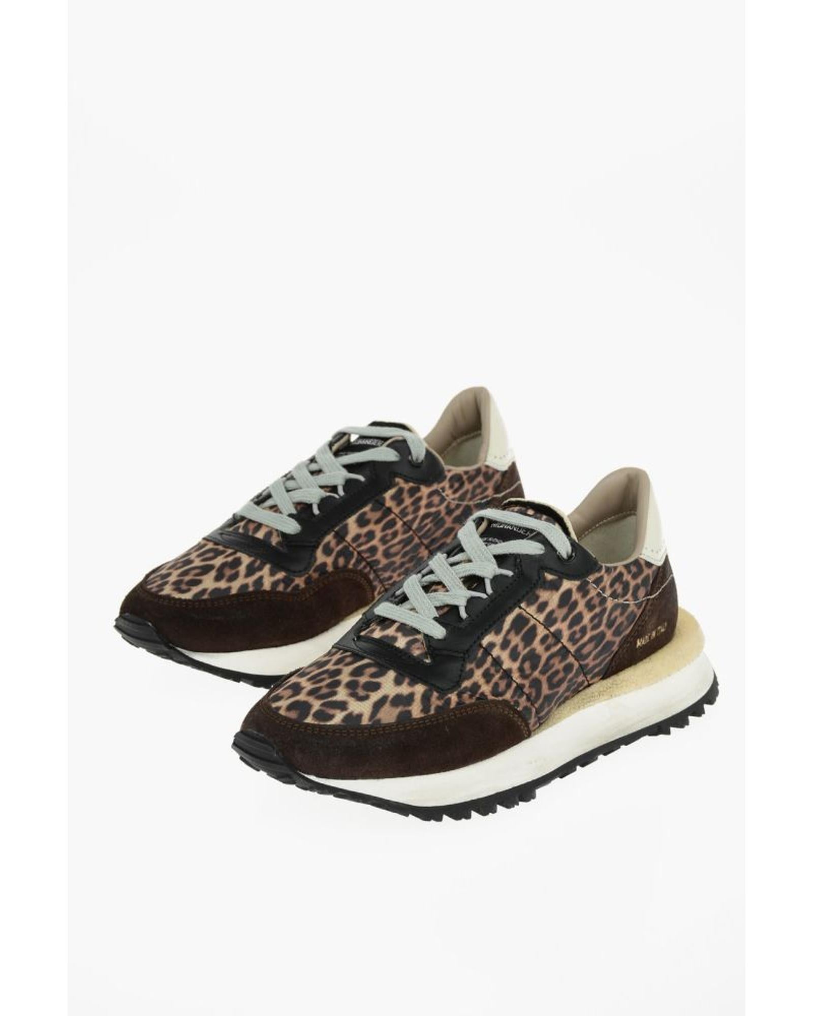 Brown Leather Low Top Sneakers