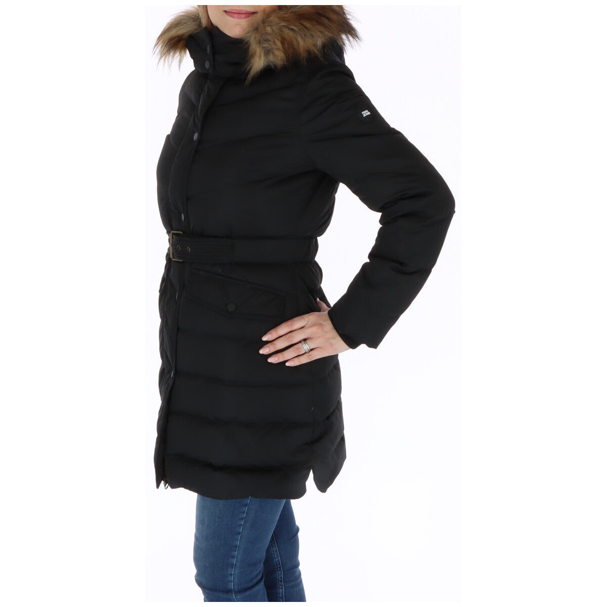 Black Polyester Coat