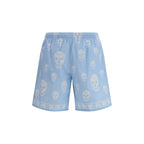 Blue Polyamide Bermuda Shorts