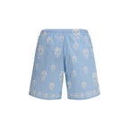 Blue Polyamide Bermuda Shorts