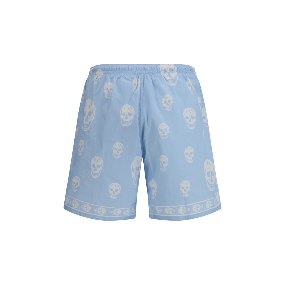 Blue Polyamide Bermuda Shorts