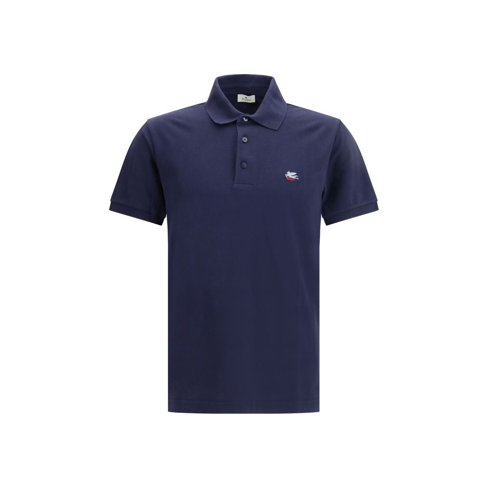 Blue Cotton Polo Shirt