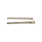 Beige Polyvinyl Women's Belt