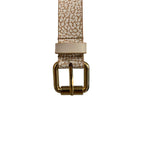 Beige Polyvinyl Women's Belt