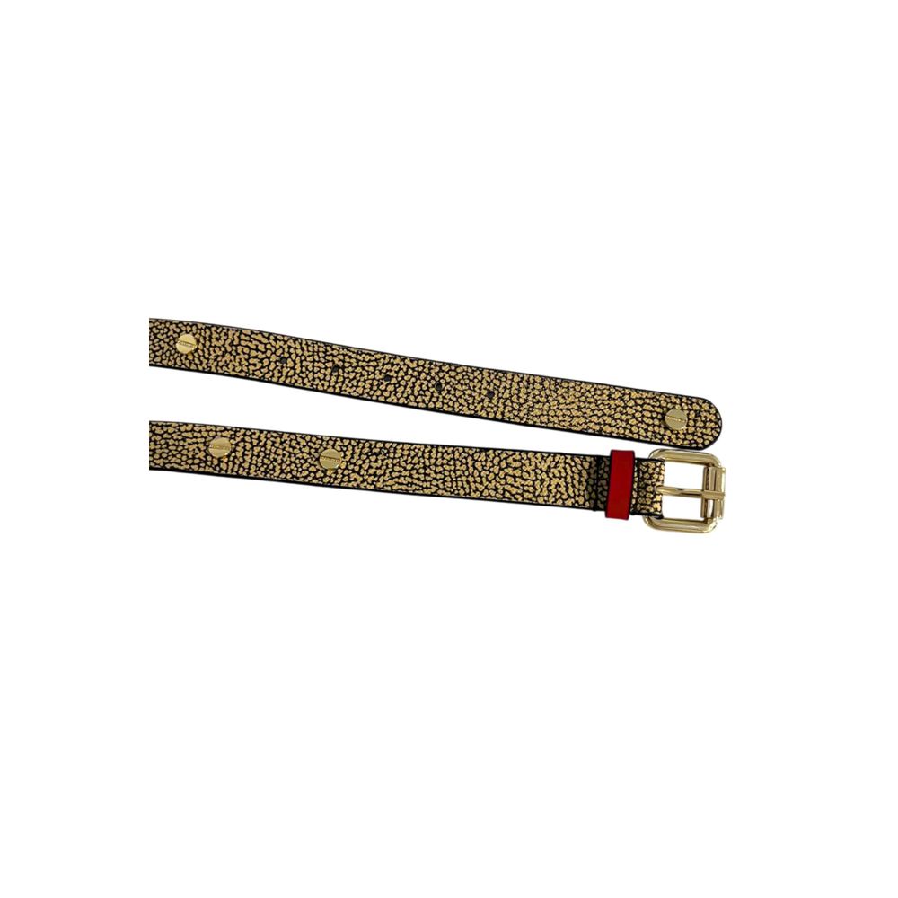Beige Polyvinyl Women Belt