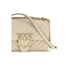 Beige Calf Leather Bos Taurus Shoulder Bag