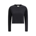 Black Cotton Long Sleeve T-Shirt