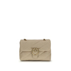 Beige Calf Leather Bos Taurus Shoulder Bag